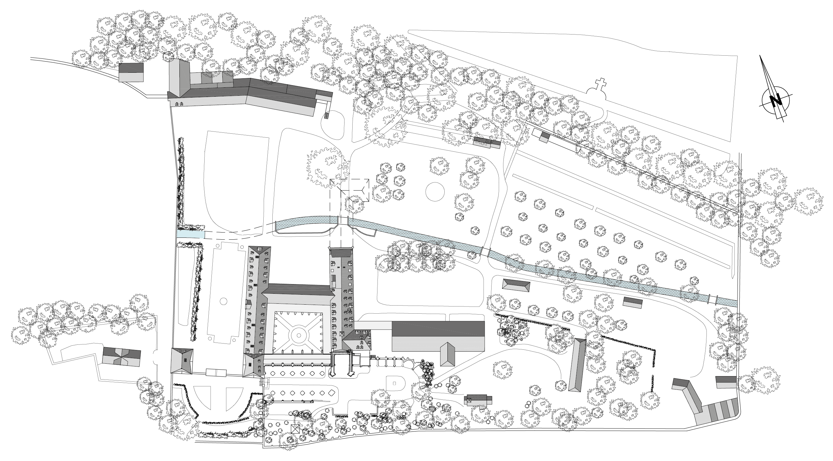 Plan de l'Abbaye Saint-Wandrille