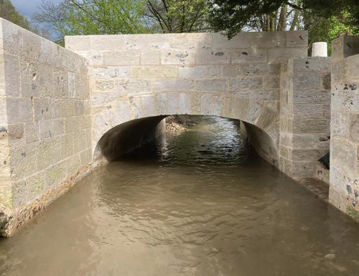 aménagement pont amont - pont après